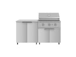 NewAge Outdoor Kitchens Stainless Steel 4-Piece Cabinet Set with Caster and 2 Door, Grill Cabinet, Performance Grill, Countertop-72525-Garage Giant 
