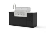 NewAge Outdoor Kitchens Outdoor Grill Island Stainless-Steel 5-Piece Cabinet Set with Sink, 3 Drawer, Grill Cabinet, Performance Grill and Stainless Steel Countertop | 72379 