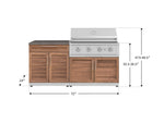 NewAge Outdoor Kitchens Stainless-Steel 4-Piece Cabinet Set with Bar, Grill Cabinet, Performance Grill, and Countertop-71747-Garage Giant 