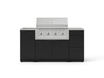 NewAge Outdoor Kitchens Outdoor Grill Island Stainless-Steel 5-Piece Cabinet Set with Sink, 3 Drawer, Grill Cabinet, Performance Grill and Stainless Steel Countertop 