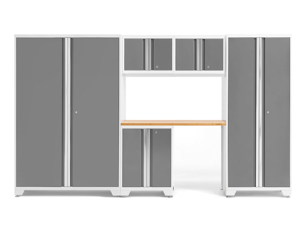 NewAge Garage Cabinets Bold Series 6-Piece Cabinet Set with 48 in. RTA Locker-55246-Garage Giant