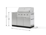 NewAge Outdoor Kitchens Outdoor Grill Island Stainless-Steel 3-Piece Cabinet Set with Sink, Grill Cabinet and Performance Grill-73960-Garage Giant 
