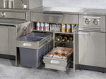NewAge Outdoor Kitchens Stainless Steel 6-Piece Cabinet Set with Platinum Grill, Dual Side Burner, Bar and Grill Cabinet and Stainless Steel Countertop.-71548-Garage Giant 