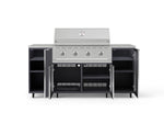 NewAge Outdoor Kitchens Outdoor Grill Island Aluminum 6-Piece Cabinet Set with Casters and 1 Door, Grill Cabinet, Performance Grill, Countertops-74892-Garage Giant 