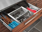 NewAge Outdoor Kitchens Stainless Steel 4-Piece Cabinet Set with Caster and Bar, Grill Cabinet, Platinum Grill, and Countertop-72296-Garage Giant 