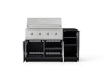 NewAge Outdoor Kitchens Outdoor Grill Island Aluminum 4-Piece Cabinet Set with 1 Door, Grill Cabinet, Performance Grill and Countertop - (Liquid Propane) 