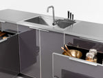 NewAge Outdoor Kitchens Aluminum 3-Piece Cabinet Set with Bar, Grill and Sink Cabinet-67214-Garage Giant 
