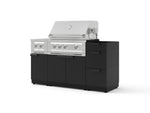 NewAge Outdoor Kitchens Outdoor Grill Island Stainless-Steel 5-Piece Cabinet Set with 3-Drawer, Grill Cabinet, Dual Side Burner and Platinum Grill - (Liquid Propane) | Garage Giant 