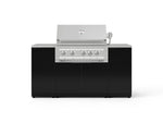 NewAge Outdoor Kitchens Outdoor Grill Island Aluminum 6-Piece Cabinet Set with 1 Door, Grill Cabinet, Platinum Grill and Countertops 