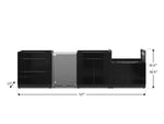 NewAge Outdoor Kitchens Aluminum 4-Piece Cabinet Set with 3-Drawer, Bar, Grill Cabinet and Stainless Steel Door Fridge-71380-Garage Giant 