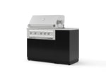 NewAge Outdoor Kitchens Outdoor Grill Island Aluminum 4-Piece Cabinet Set with 1 Door, Grill Cabinet, Platinum Grill and Countertop | 75748 