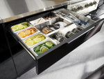 NewAge Outdoor Kitchens Aluminum 6-Piece Cabinet Set with Sink, Bar, Grill Cabinet, Platinum Grill, Countertop and Stainless Steel Door Fridge-73788-Garage Giant 