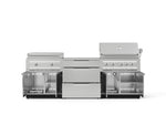 NewAge Outdoor Kitchens Stainless Steel 6-Piece Cabinet Set with 3 Drawer, Grill Cabinet, Platinum Griddle, Grill and Countertop-75146-Garage Giant 