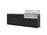 NewAge Outdoor Kitchens Stainless-Steel 5-Piece Cabinet Set with 3-Drawer, Bar, Grill Cabinet, Performance Grill and Countertop-73350-Garage Giant 