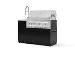 NewAge Outdoor Kitchens Outdoor Grill Island Aluminum 3-Piece Cabinet Set with Sink, Grill Cabinet, and Platinum Grill | 76338 