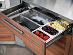 NewAge Outdoor Kitchens Stainless Steel 7-Piece Cabinet Set with 2 Door, Bar, Corner, Grill Cabinet, Platinum Grill, and Countertops 