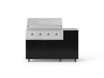 NewAge Outdoor Kitchens Outdoor Grill Island Aluminum 4-Piece Cabinet Set with Casters and 1 Door, Grill Cabinet, Performance Grill, Countertop 