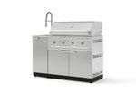NewAge Outdoor Kitchens Outdoor Grill Island Stainless-Steel 3-Piece Cabinet Set with Sink, Grill Cabinet and Performance Grill-75272-Garage Giant 