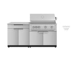 NewAge Outdoor Kitchens Stainless-Steel 2-Piece Cabinet set with Bar and Grill Cabinet-67606-Garage Giant 