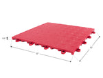 NewAge Garage Flooring Diamond Pattern Polypropylene Garage Flooring Tiles 400 sq. ft. Flooring Bundle - Red 