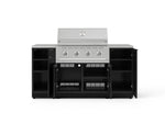 NewAge Outdoor Kitchens Outdoor Grill Island Aluminum 6-Piece Cabinet Set with 1 Door, Grill Cabinet, Performance Grill and Countertops 