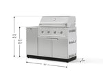NewAge Outdoor Kitchens Outdoor Grill Island Stainless-Steel 3-Piece Cabinet Set with Sink, Grill Cabinet and Performance Grill-73957-Garage Giant 
