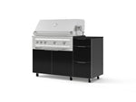 NewAge Outdoor Kitchens Outdoor Grill Island Aluminum 4-Piece Cabinet Set with Casters and 3-Drawer, Grill Cabinet, Platinum Grill and Dekton in Sirius Countertop - (Liquid Propane) | Garage Giant 