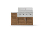 NewAge Outdoor Kitchens Outdoor Grill Island Stainless-Steel Louvered Doors 3-Piece Cabinet Set with Sink, Grill Cabinet and Performance Grill-73970-Garage Giant 