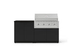 NewAge Outdoor Kitchens Stainless-Steel 4-Piece Cabinet Set with Base, Grill Cabinet, Performance Grill, and Countertop-73461-Garage Giant 