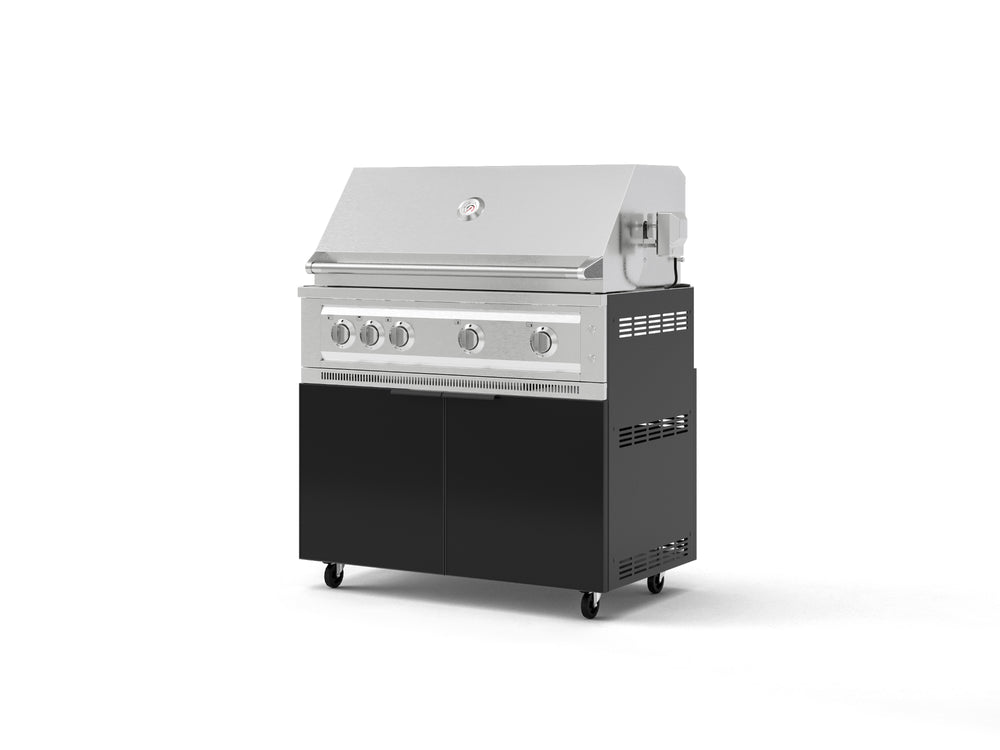 NewAge Outdoor Kitchens Aluminum 2-Piece Cabinet Set with Casters, Grill Cabinet and Platinum Grill-72917-Garage Giant