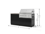 NewAge Outdoor Kitchens Aluminum 4-Piece Cabinet Set with Base, Grill Cabinet, Platinum Grill, and Countertop-73491-Garage Giant 