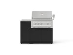 NewAge Outdoor Kitchens Outdoor Grill Island Stainless-Steel 3-Piece Cabinet Set with Sink, Grill Cabinet, and Platinum Grill 