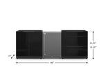NewAge Outdoor Kitchens Aluminum 3-Piece Cabinet Set with 3-Drawer, 2-Door Cabinet, and Stainless Steel Door Fridge-71534-Garage Giant 
