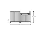 NewAge Outdoor Kitchens Stainless Steel 2-Piece Cabinet set with Base and Grill Cabinet-67607-Garage Giant 