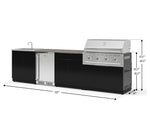NewAge Outdoor Kitchens Aluminum 6-Piece Cabinet Set with Sink, Bar, Grill Cabinet, Performance Grill, Countertop and Stainless Steel Door Fridge-73784-Garage Giant 