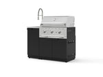NewAge Outdoor Kitchens Outdoor Grill Island Stainless-Steel 3-Piece Cabinet Set with Sink, Grill Cabinet, and Performance Grill | 76348 