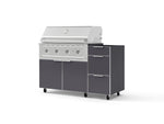 NewAge Outdoor Kitchens Outdoor Grill Island Aluminum 3-Piece Cabinet Set with Casters and 3-Drawer, Grill Cabinet and Performance Grill - (Liquid Propane) | Garage Giant 