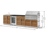 NewAge Outdoor Kitchens Stainless Steel 6-Piece Cabinet Set with Sink, Bar, Grill Cabinet, Platinum Grill, Countertop and Fridge-72038-Garage Giant 