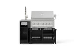 NewAge Outdoor Kitchens Outdoor Grill Island Stainless-Steel 3-Piece Cabinet Set with Sink, Grill Cabinet, and Platinum Grill 