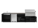 NewAge Outdoor Kitchens Stainless Steel 6-Piece Cabinet Set with Sink, Bar, Grill Cabinet, Platinum Grill, Countertop and Stainless Steel Door Fridge-73814-Garage Giant 