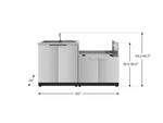NewAge Outdoor Kitchens Stainless Steel 2-Piece Cabinet set with Sink and Grill Cabinet-67610-Garage Giant 