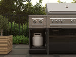NewAge Outdoor Kitchens Outdoor Grill Island Aluminum 6-Piece Cabinet Set with Casters and 1-Door, Grill Cabinet, Performance Grill, Side Burner, Countertop 