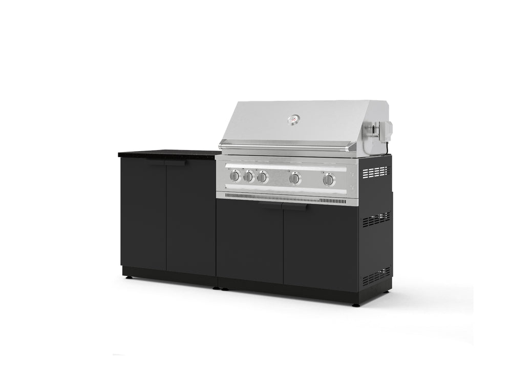 NewAge Outdoor Kitchens Stainless-Steel 4-Piece Cabinet Set with Base, Grill Cabinet, Platinum Grill, and Countertop-73467-Garage Giant