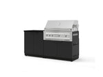 NewAge Outdoor Kitchens Stainless-Steel 4-Piece Cabinet Set with Base, Grill Cabinet, Platinum Grill, and Countertop-73467-Garage Giant 