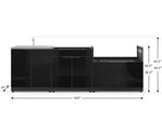 NewAge Outdoor Kitchens Aluminum 3-Piece Cabinet Set with Bar, Grill and Sink Cabinet-67479-Garage Giant 