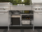 NewAge Outdoor Kitchens Stainless Steel 6-Piece Cabinet Set with 3 Drawer, Grill Cabinet, Platinum Griddle, Grill and Countertop-75171-Garage Giant 