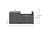 NewAge Outdoor Kitchens Aluminum 2-Piece Cabinet set with Sink and Grill Cabinet-67600-Garage Giant 