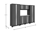 NewAge Garage Cabinets Bold Series 7-Piece Cabinet Set with 30 in. RTA Lockers-73003-Garage Giant 
