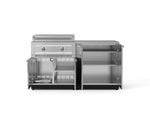 NewAge Outdoor Kitchens Stainless-Steel 4-Piece Cabinet Set with Base, Grill Cabinet, Platinum Griddle and Countertop-75104-Garage Giant 