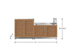 NewAge Outdoor Kitchens Stainless Steel 2-Piece Cabinet set with Base and Grill Cabinet-67621-Garage Giant 